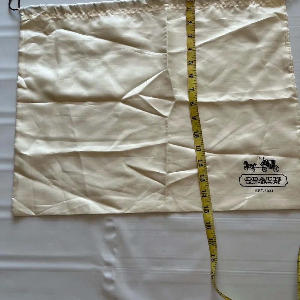 Coach dust bag cream color